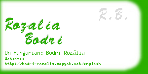 rozalia bodri business card