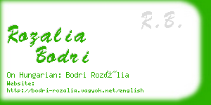 rozalia bodri business card